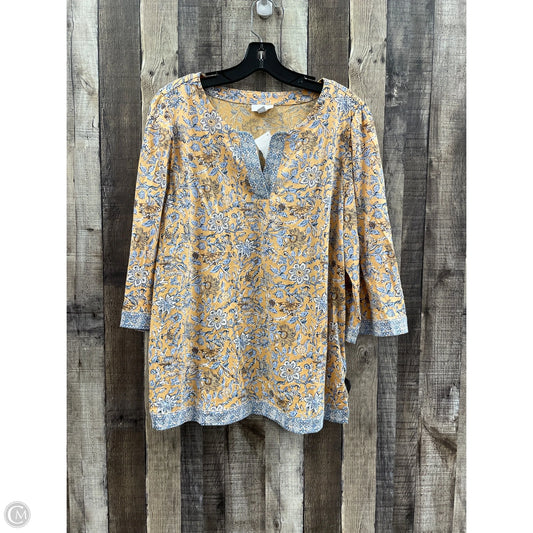 Top 3/4 Sleeve By J. Jill In Multi-colored, Size: L