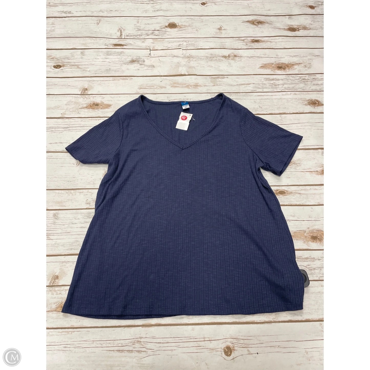 Top Short Sleeve Basic By Old Navy In Navy, Size: M