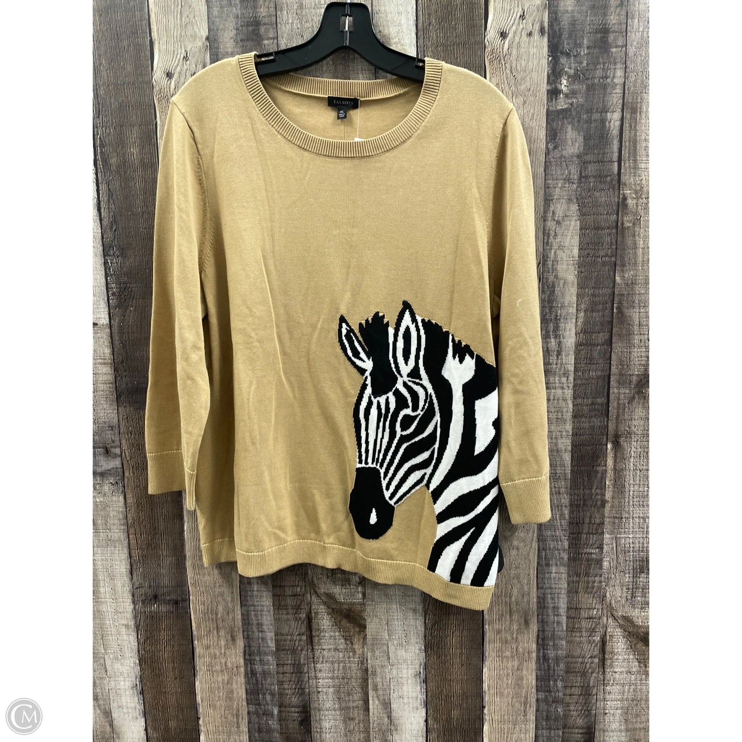 Sweater By Talbots In Tan, Size: Xl