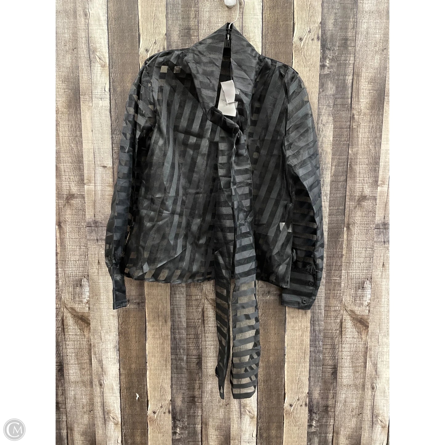 Top Long Sleeve By Cmf In Black, Size: M