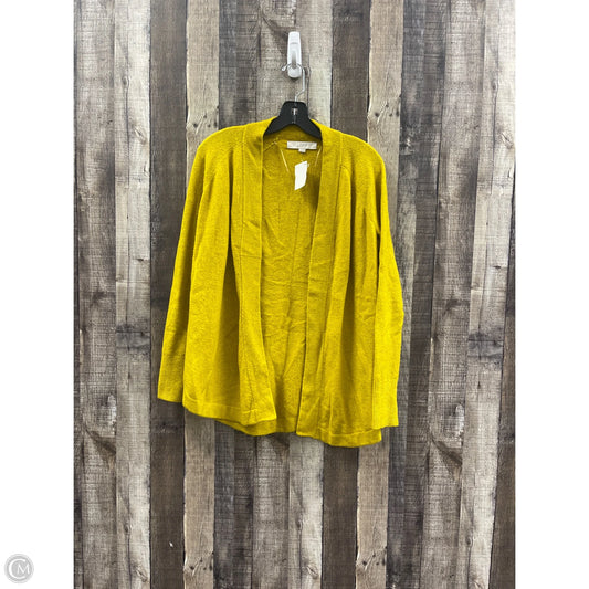 Sweater Cardigan By Loft In Gold, Size: Xs