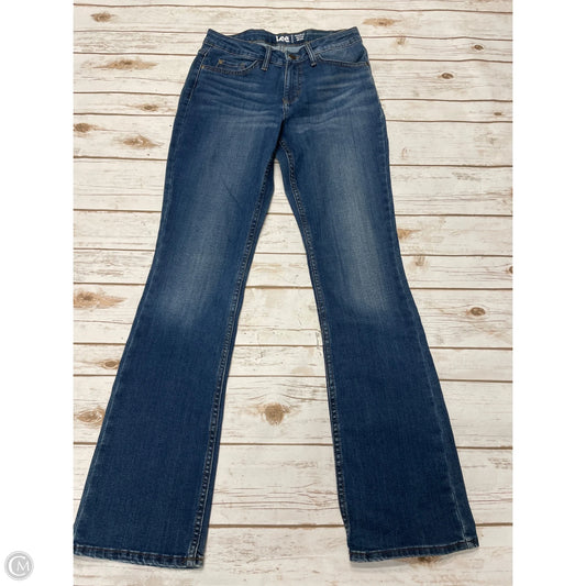 Jeans Boot Cut By Lee In Blue Denim, Size: 4