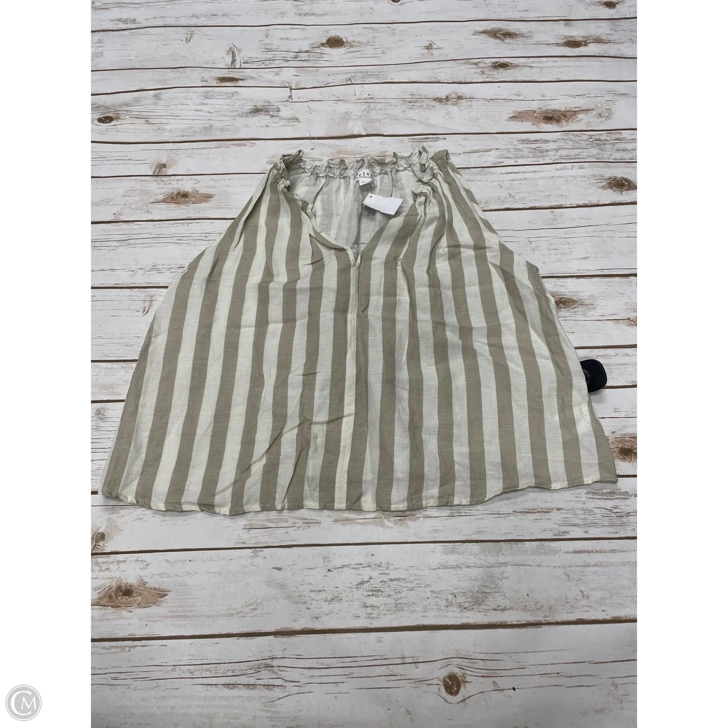 Top Sleeveless By Velvet In Striped Pattern, Size: S