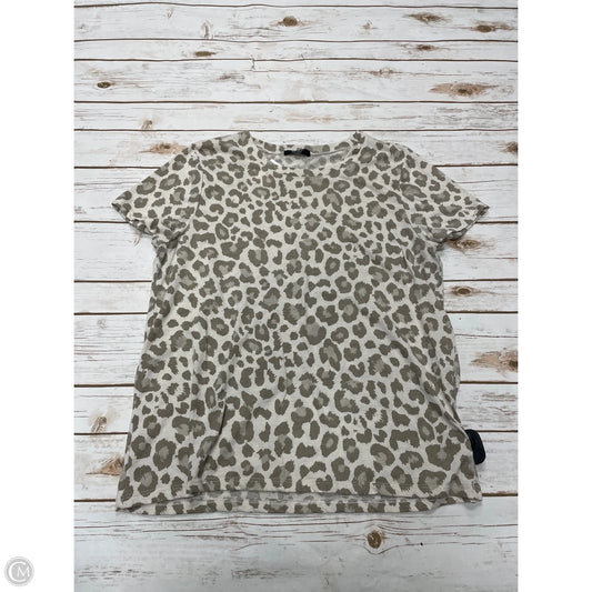 Top Short Sleeve By Cme In Animal Print, Size: L