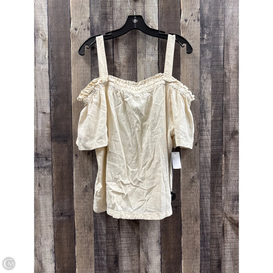 Top Short Sleeve By Cme In Beige, Size: Xl