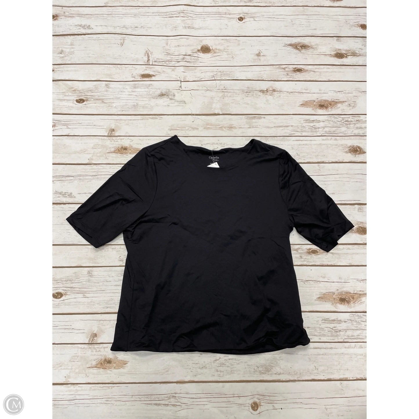 Top Short Sleeve By Ophelia Roe In Black, Size: Xl