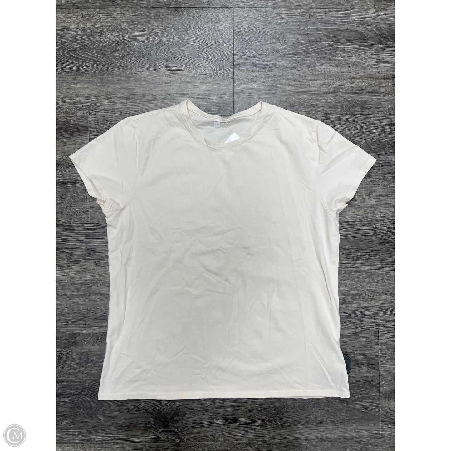 Top Short Sleeve By Gap In Cream, Size: Xl