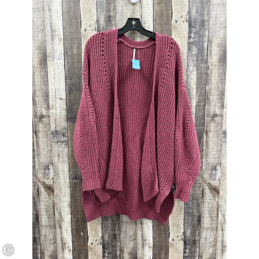 Sweater Cardigan By Free People In Maroon, Size: S