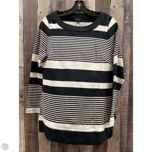 Top Long Sleeve By Talbots In Striped Pattern, Size: Mp
