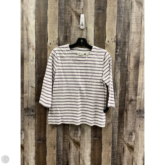 Top 3/4 Sleeve By Orvis In Striped Pattern, Size: S