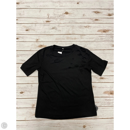 Top Short Sleeve By Cmf In Black, Size: M