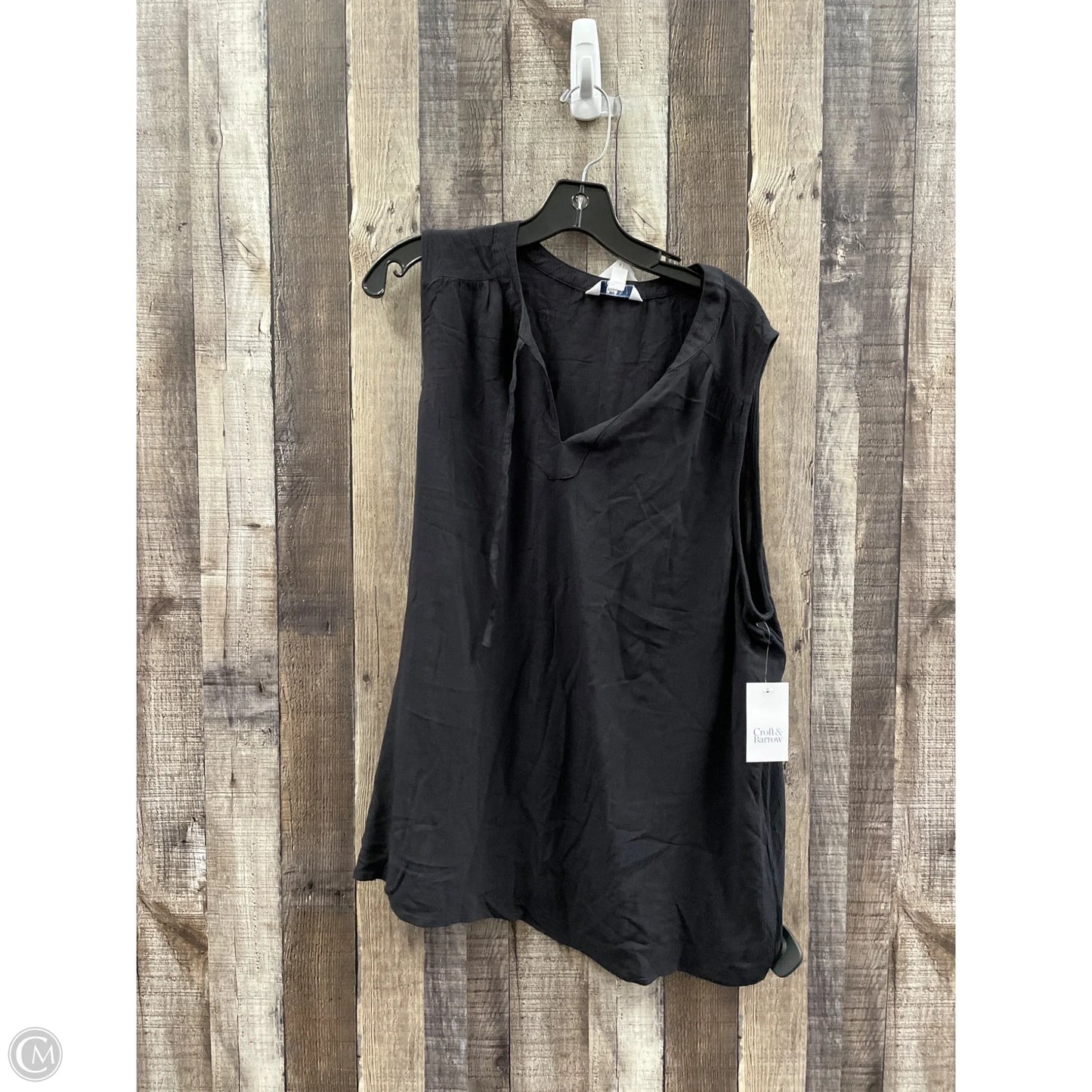 Top Sleeveless By Croft And Barrow In Black, Size: Xxl