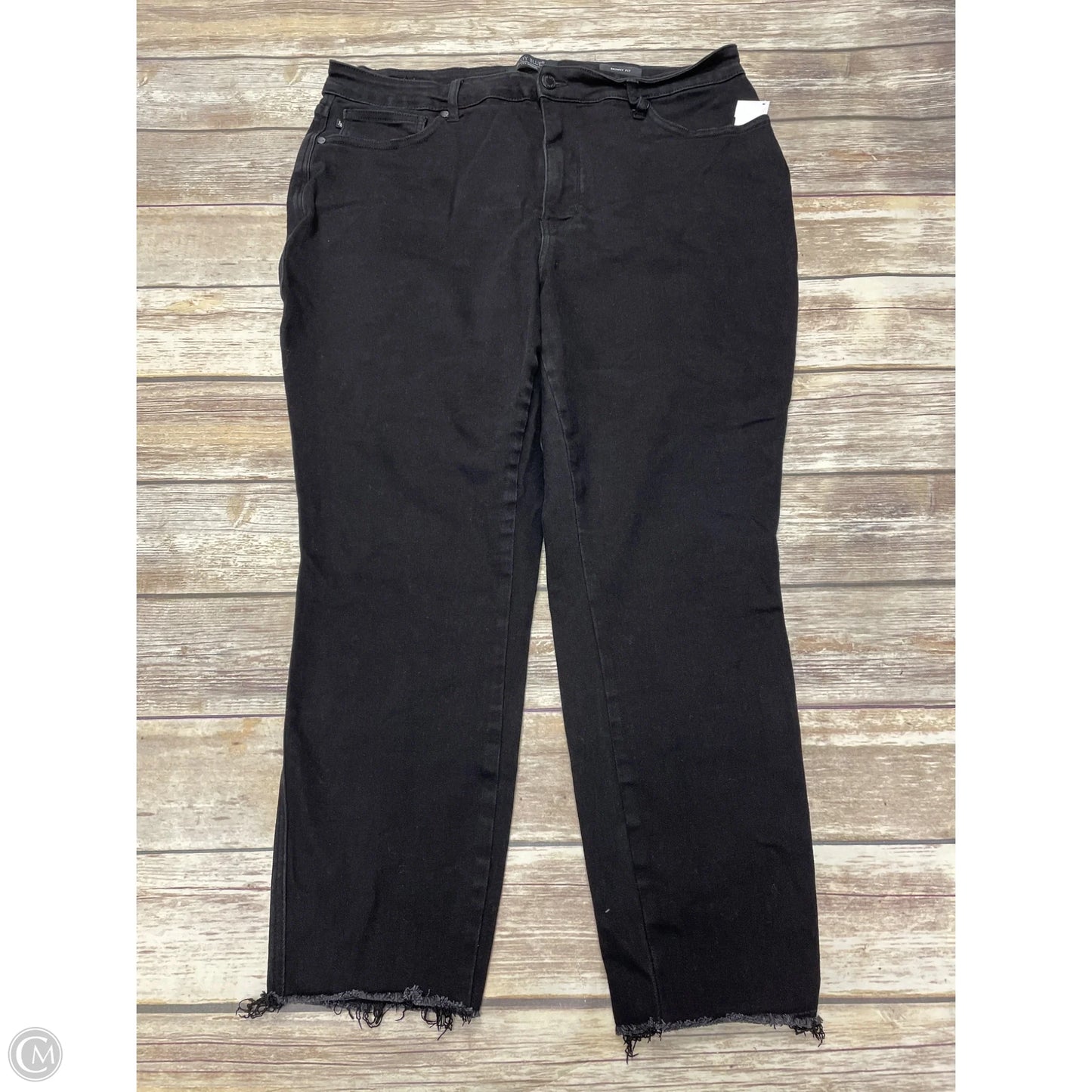 Jeans Skinny By Judy Blue In Black Denim, Size: 20