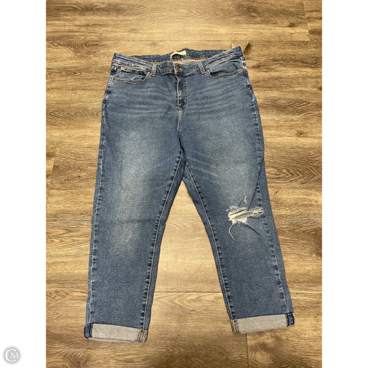 Jeans Boyfriend By Levis In Blue Denim, Size: 22