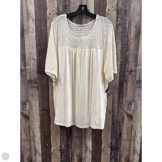 Top Short Sleeve By Torrid In Beige, Size: 3x