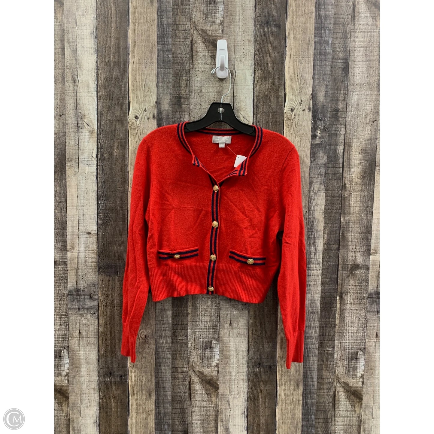 Sweater Cardigan Cashmere By J. Crew In Red, Size: S