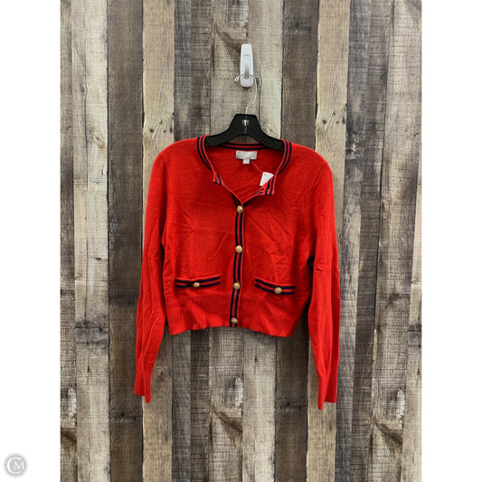 Sweater Cardigan Cashmere By J. Crew In Red, Size: S