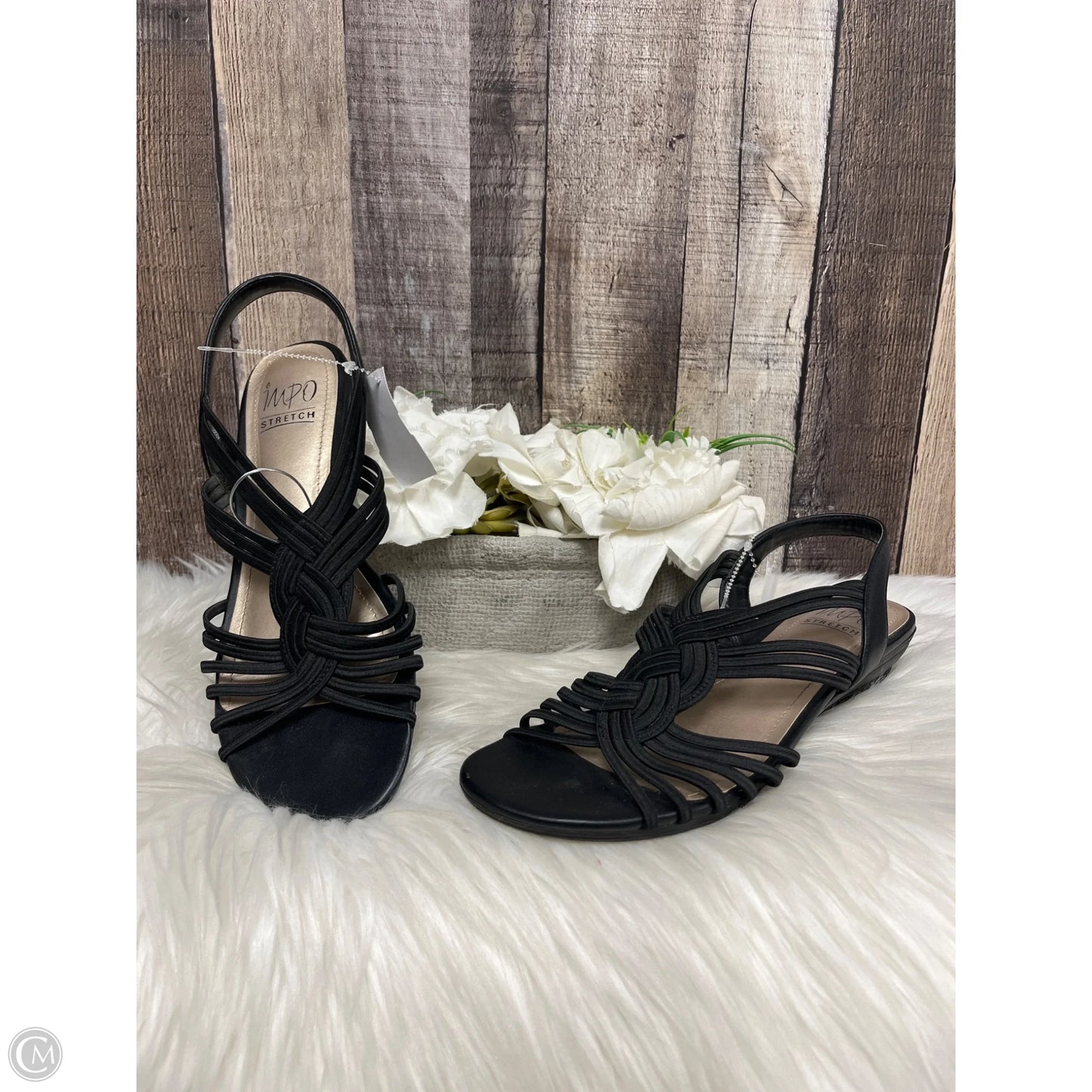 Sandals Flats By Impo In Black, Size: 9.5