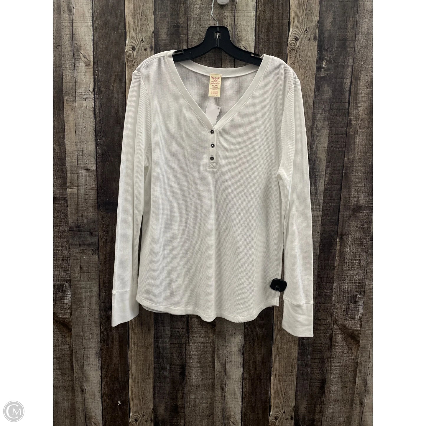 Top Long Sleeve By Faded Glory In White, Size: Xl