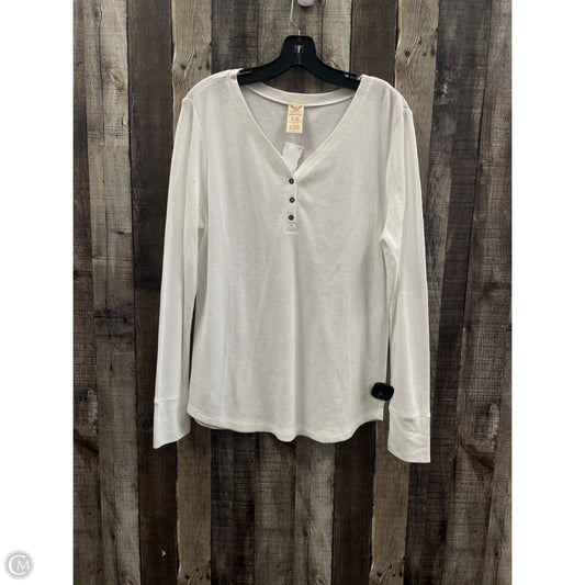 Top Long Sleeve By Faded Glory In White, Size: Xl