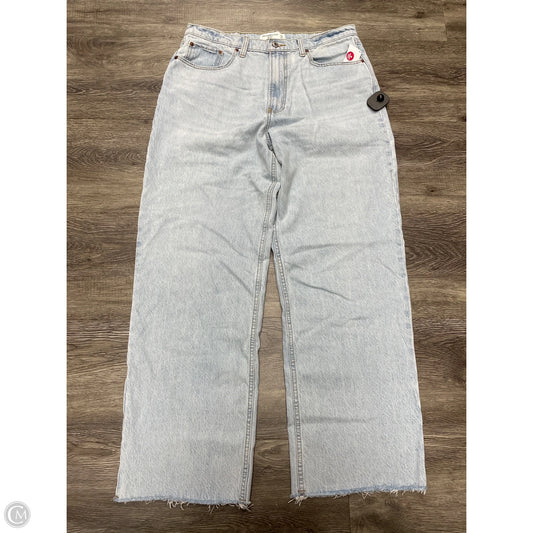 Jeans Straight By Abercrombie And Fitch In Blue Denim, Size: 12