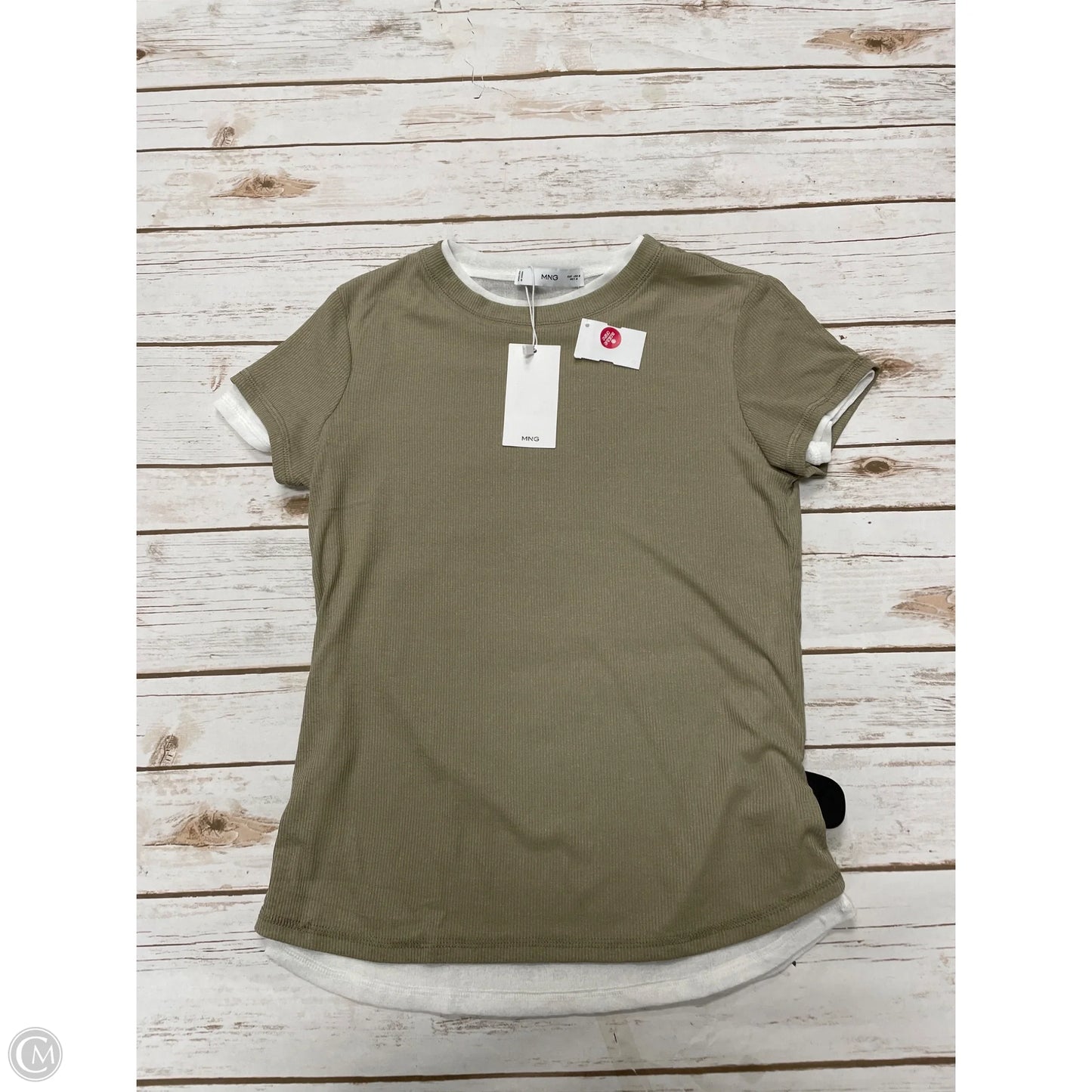 Top Short Sleeve By Mng In Brown, Size: M