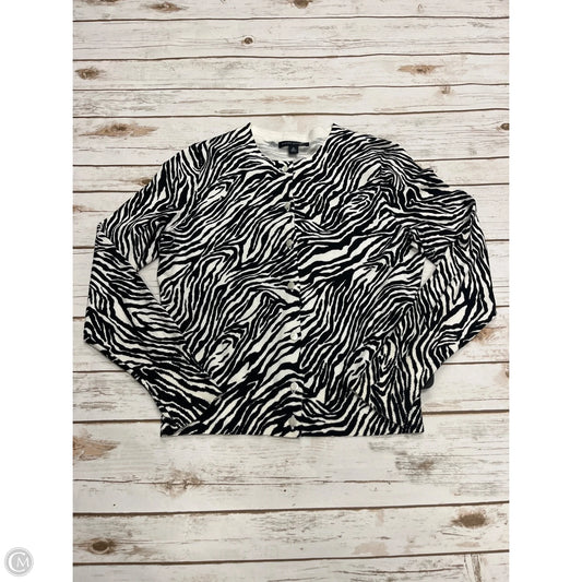 Cardigan By Banana Republic In Zebra Print, Size: M