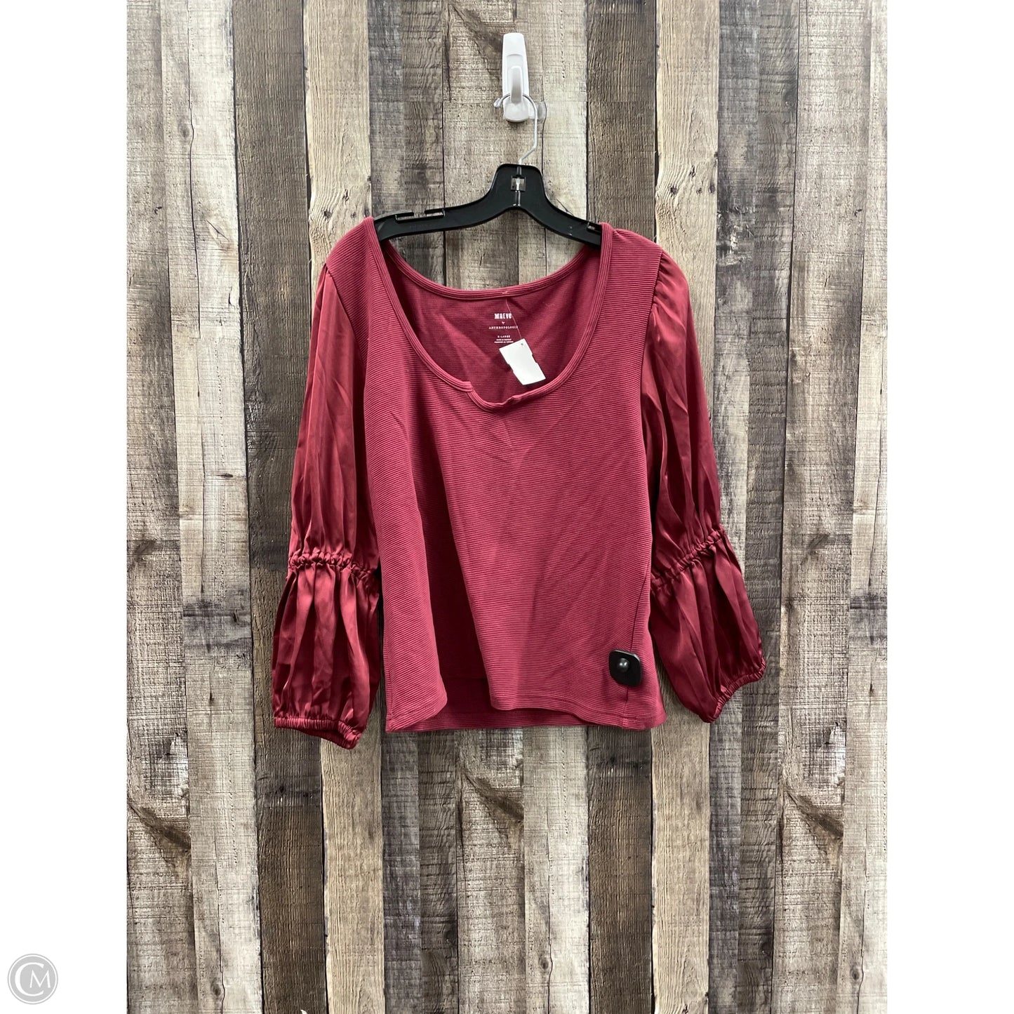 Top Long Sleeve By Maeve In Maroon, Size: Xl