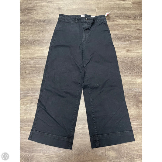 Jeans Wide Leg By Gap In Black Denim, Size: 8
