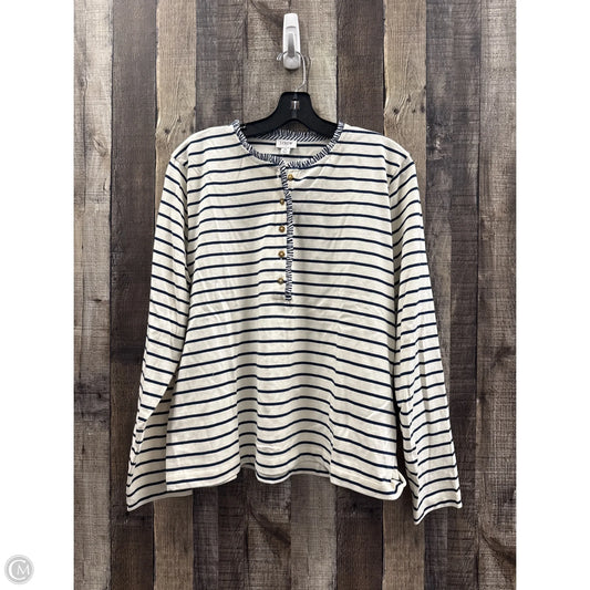Top Long Sleeve By J. Crew In Striped Pattern, Size: Xl