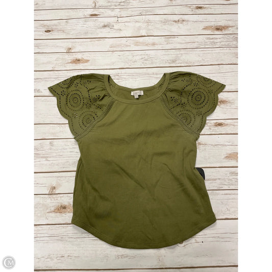 Top Sleeveless By Loft In Green, Size: S
