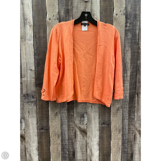 Cardigan By Jeanne Pierre In Orange, Size: L