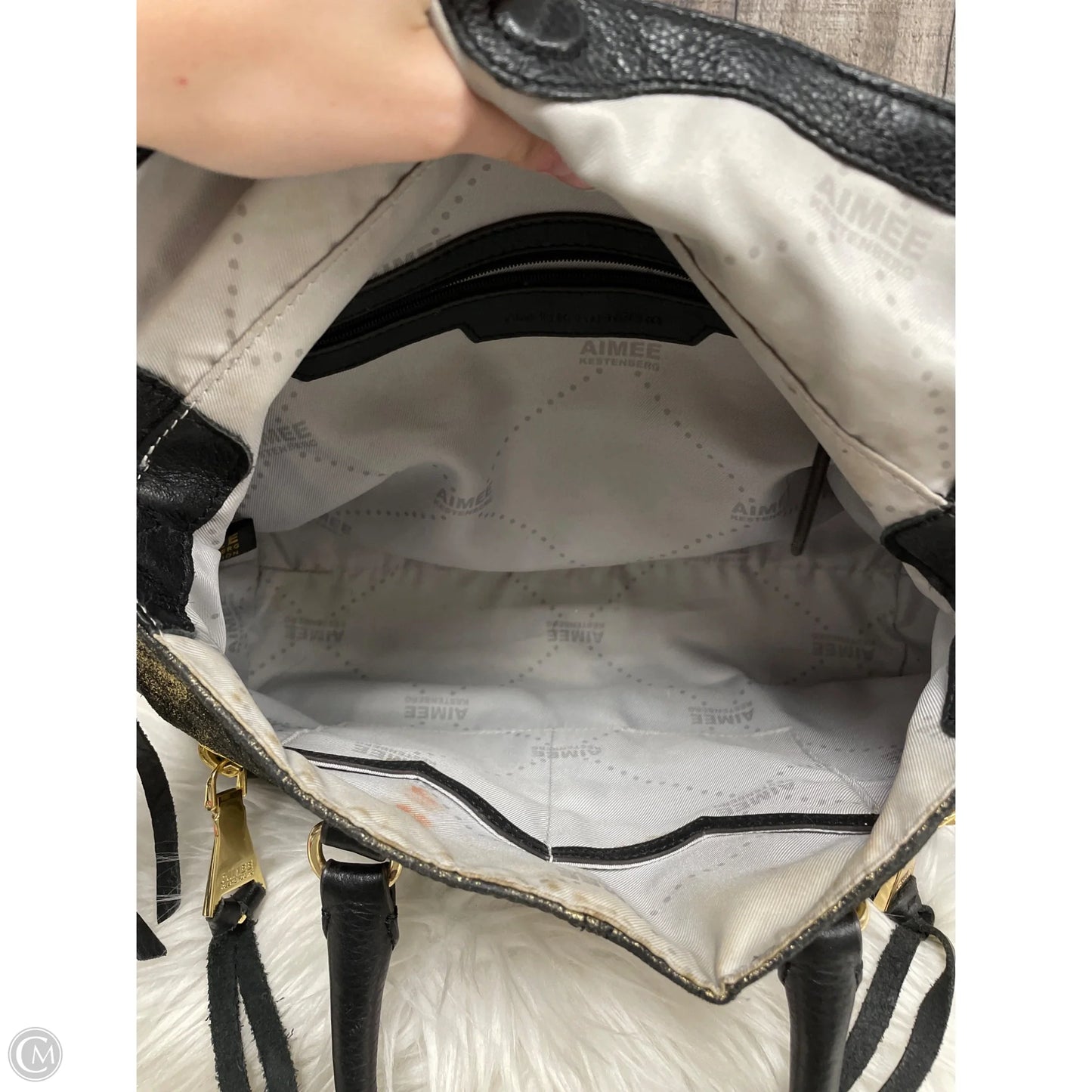 Handbag Leather By Aimee Kestenberg, Size: Large