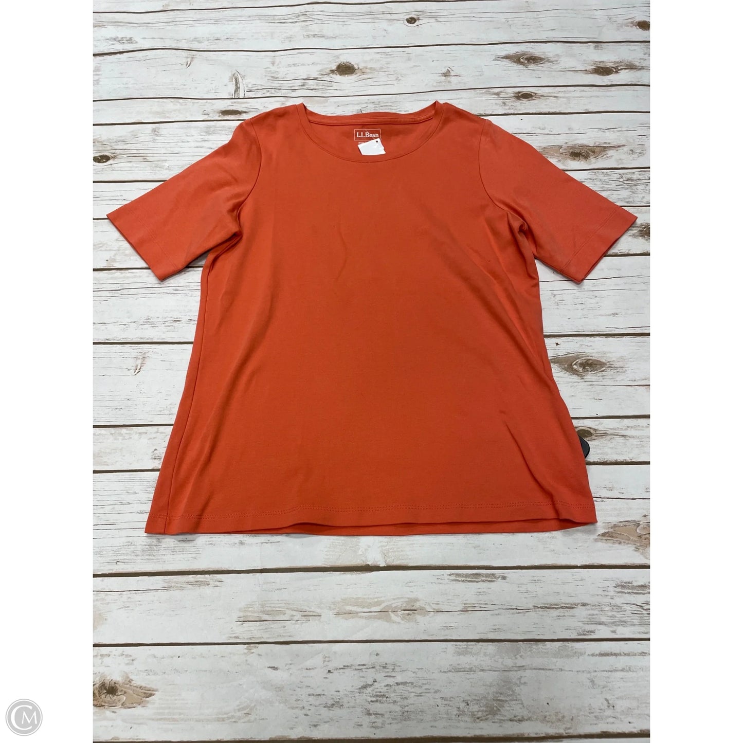 Top Short Sleeve By L.l. Bean In Orange, Size: M