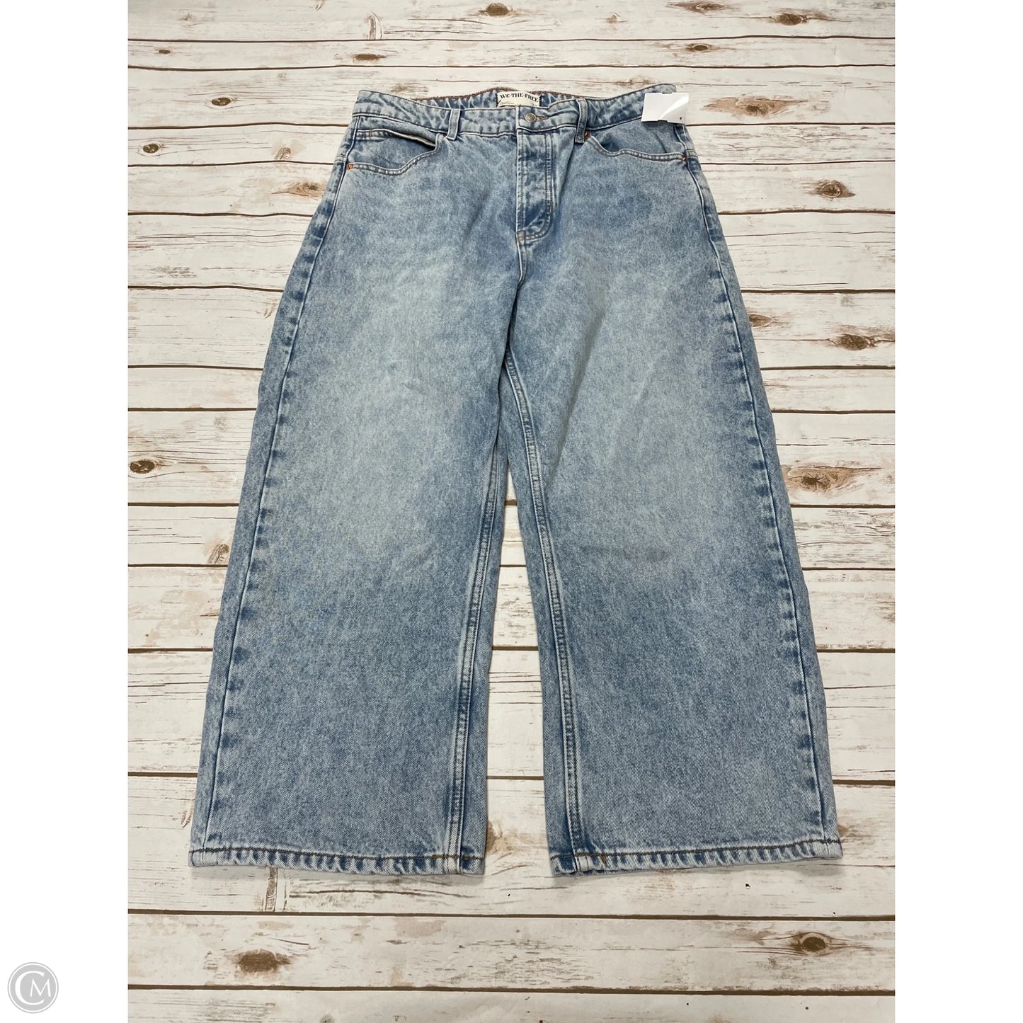Jeans Wide Leg By We The Free In Blue Denim, Size: 10