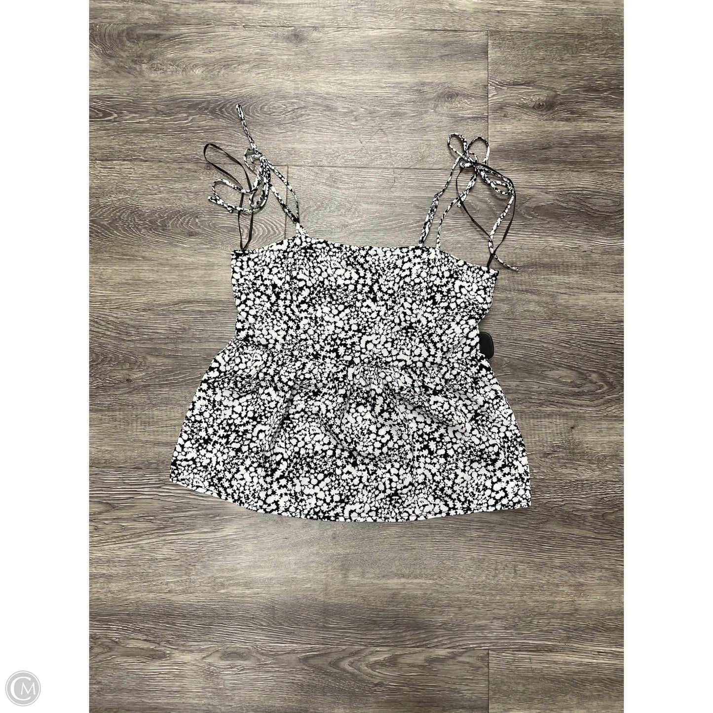 Top Sleeveless By Cme In Black & White, Size: S