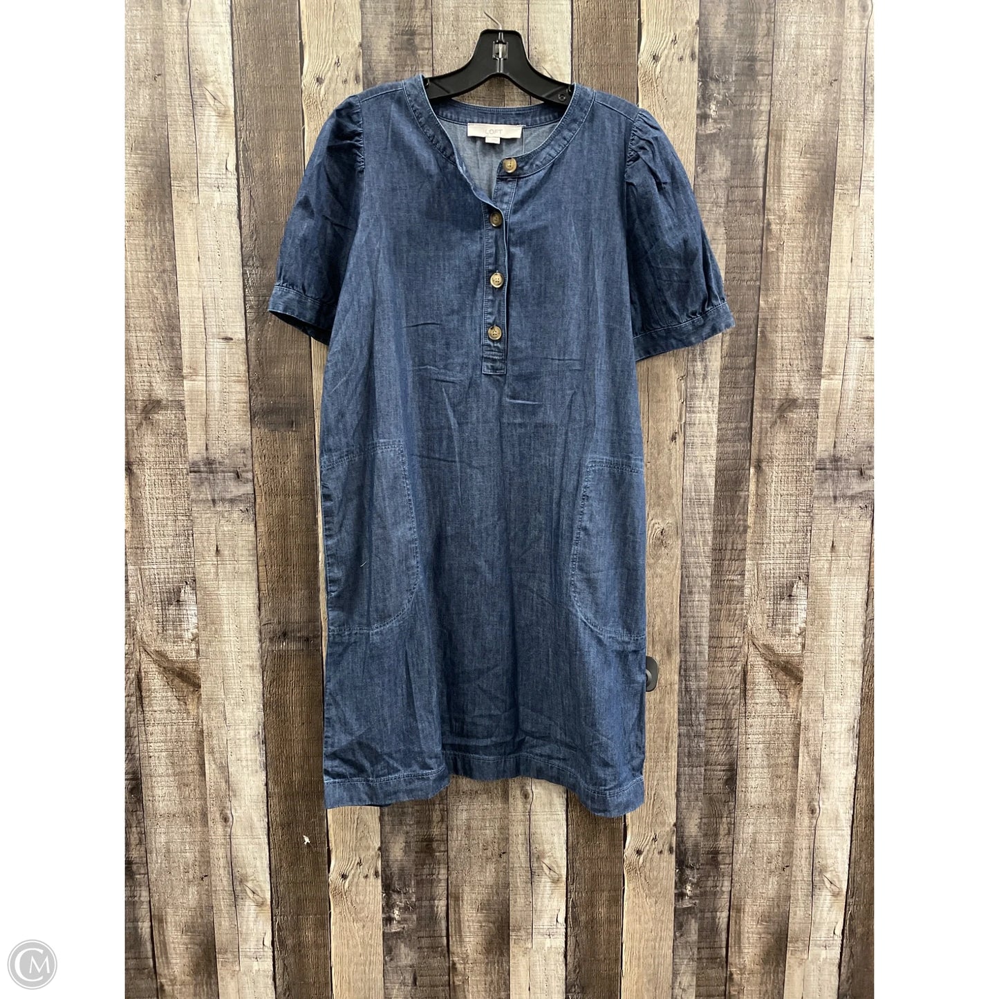 Dress Casual Short By Loft In Blue Denim, Size: M
