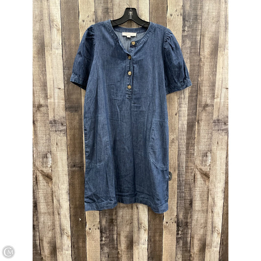 Dress Casual Short By Loft In Blue Denim, Size: M