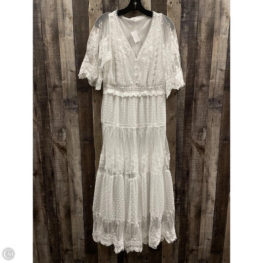 Dress Casual Maxi By Cmf In White, Size: M
