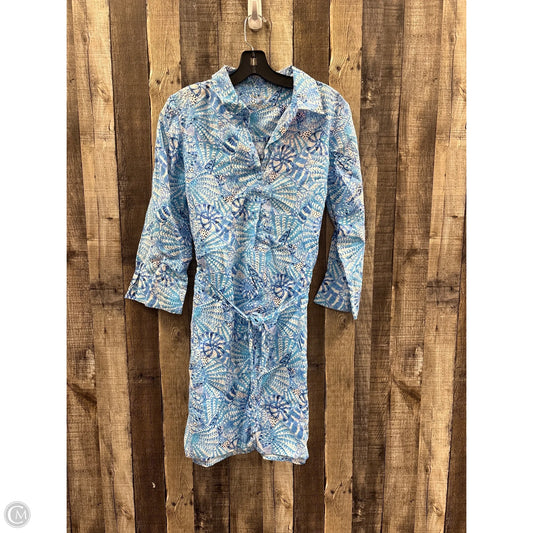 Dress Designer By Lilly Pulitzer In Blue & White, Size: M