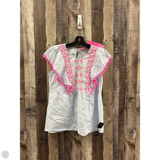 Top Sleeveless Designer By Lilly Pulitzer In Blue & Pink, Size: S