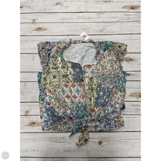 Top Short Sleeve By Cme In Multi-colored, Size: S