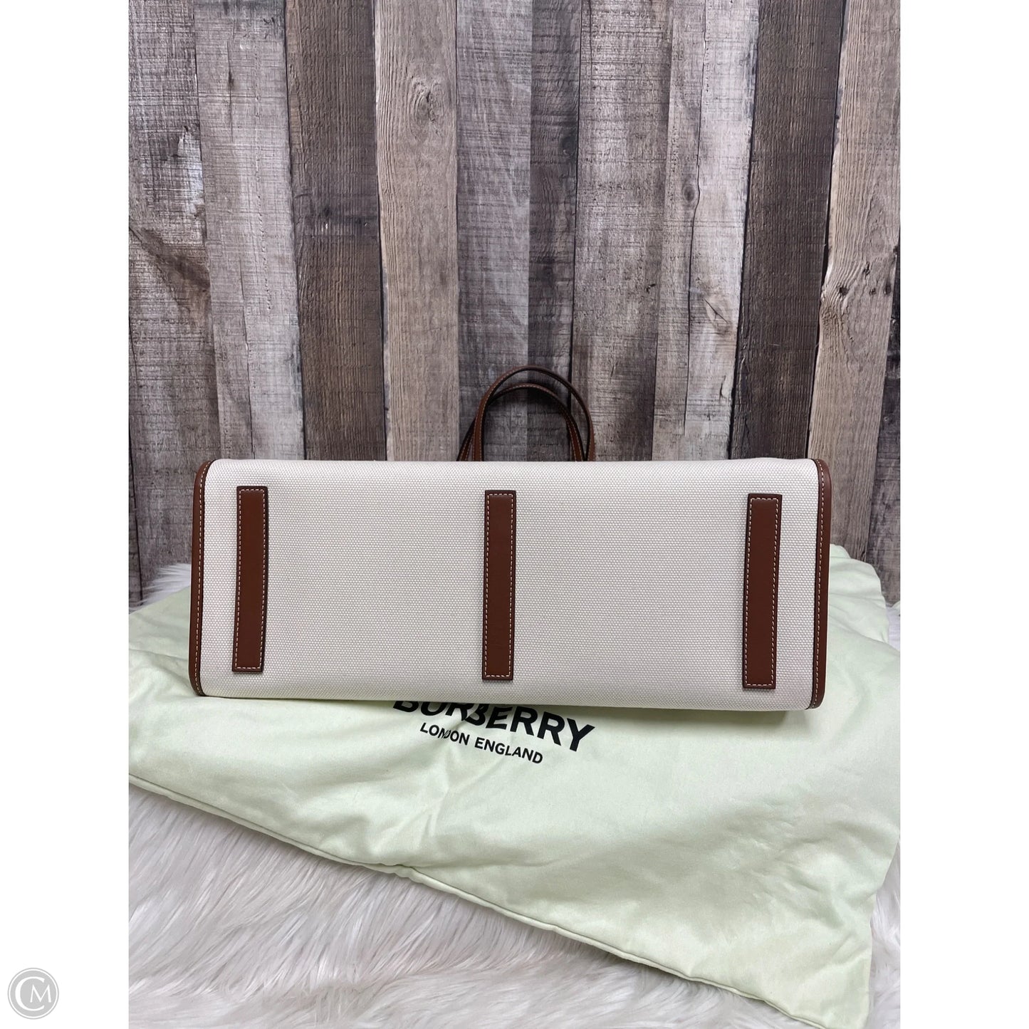 Tote Luxury Designer By Burberry, Size: Medium