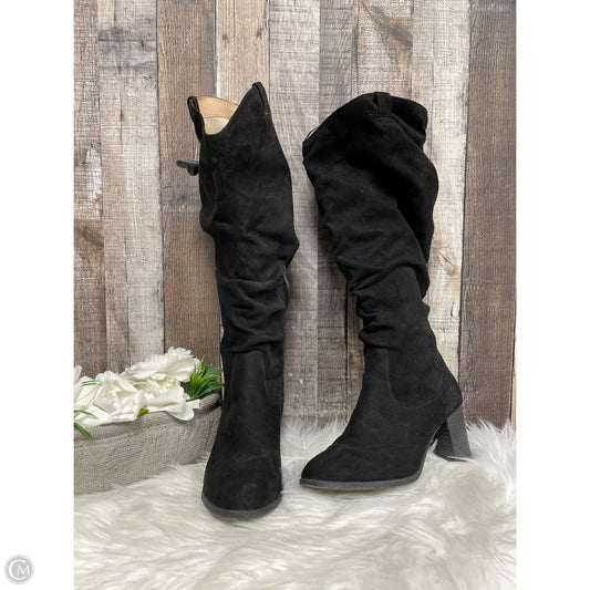 Boots Knee Heels By Cmf In Black, Size: 9