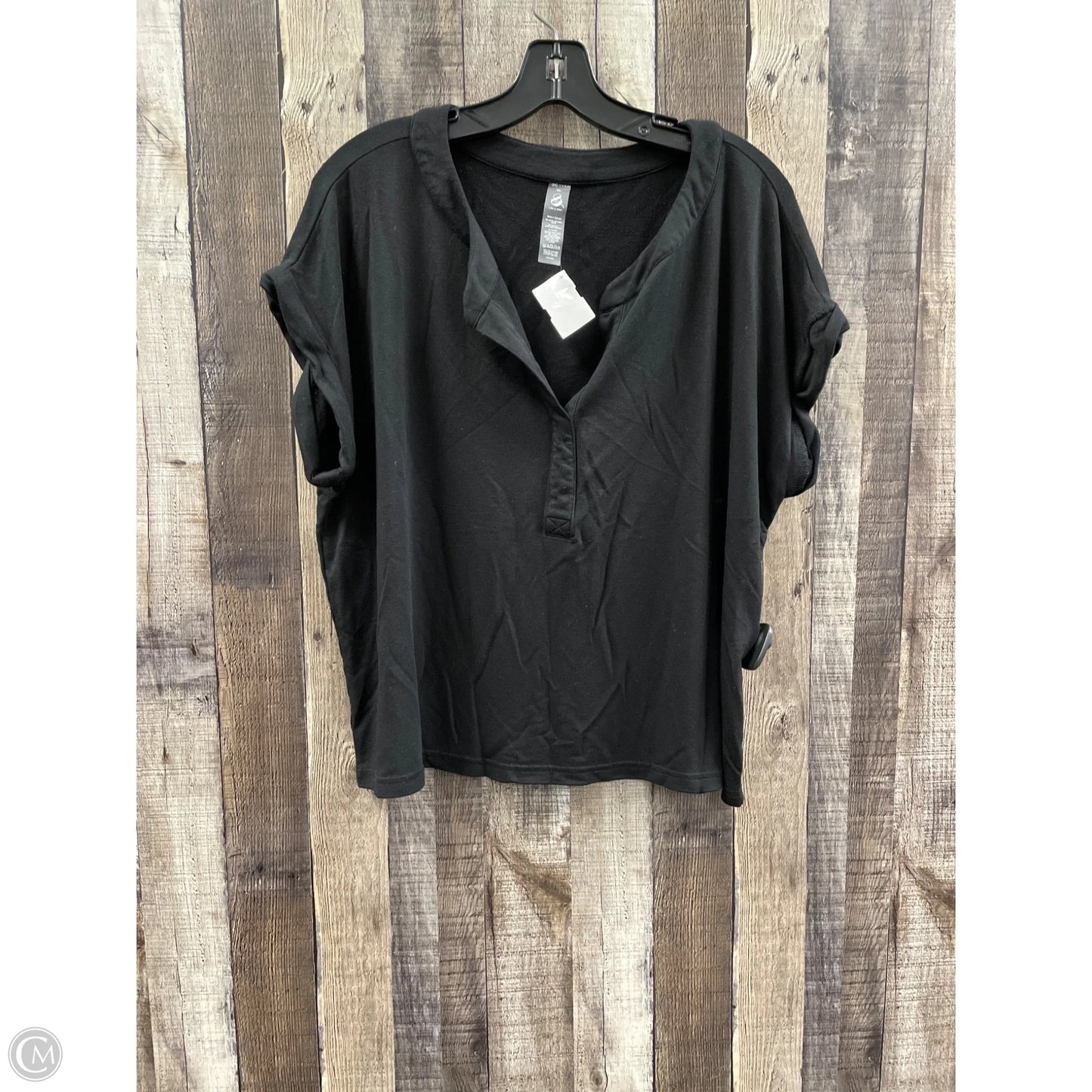 Top Short Sleeve By Lou And Grey In Black, Size: Xl