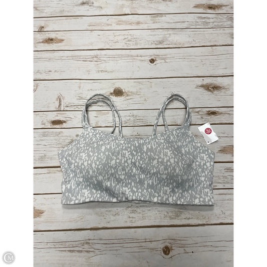 Athletic Bra By Avia In Grey & White, Size: Xl