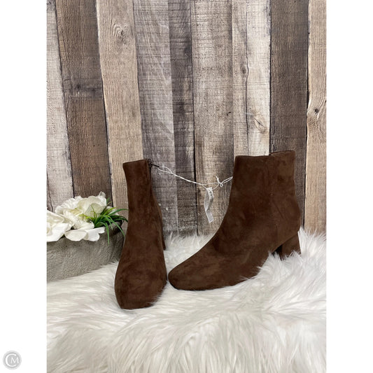 Boots Ankle Heels By Old Navy In Brown, Size: 8