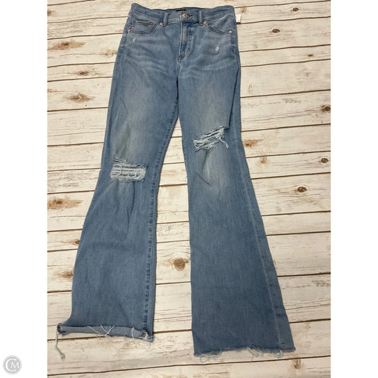 Jeans Flared By Express In Blue Denim, Size: 8