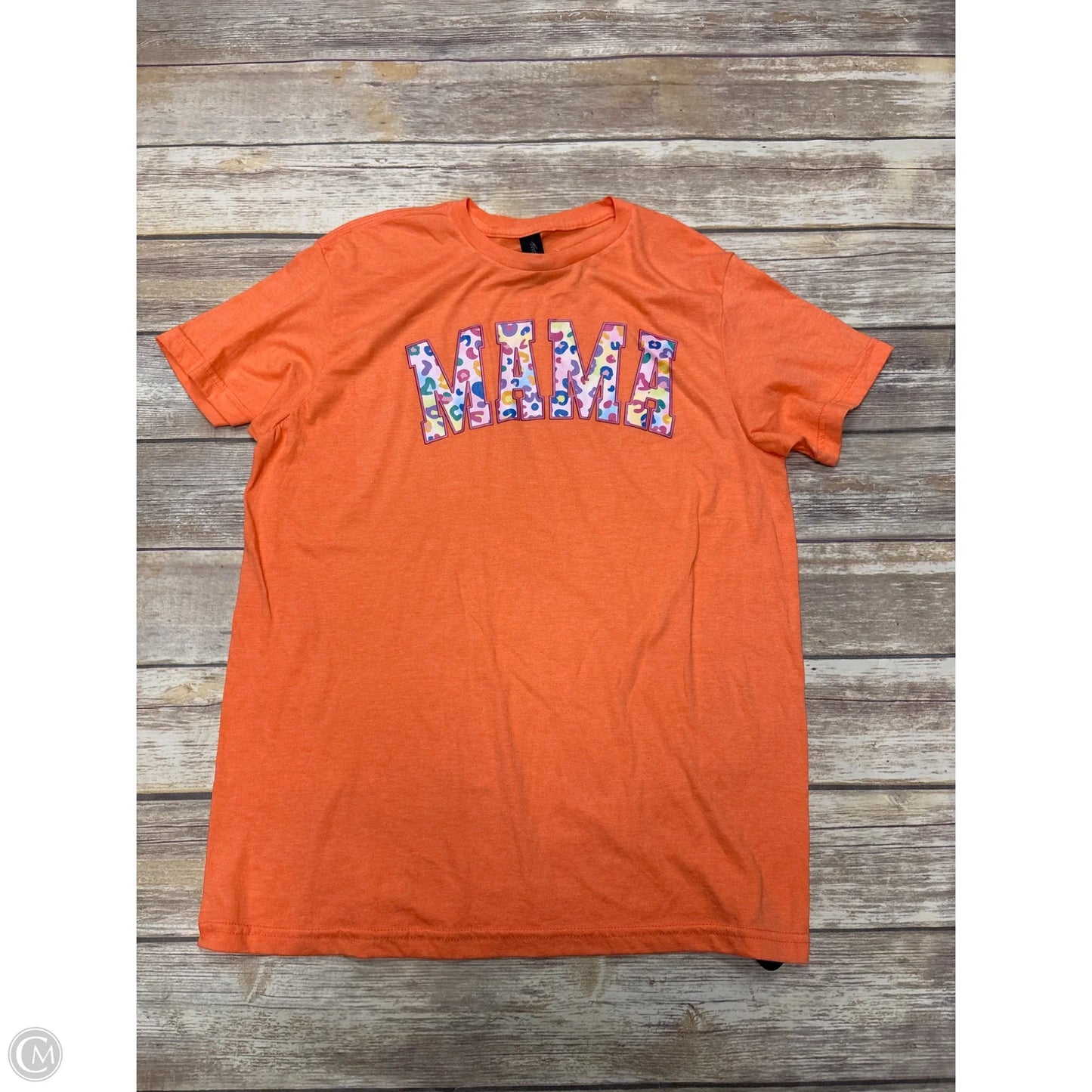 Top Short Sleeve By Gildan In Orange, Size: L