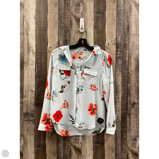 Top Long Sleeve By Loft In Floral Print, Size: Xs